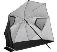 Parasol da spiaggia premium con paravento VirtuFit Noir 200x200x212 cm