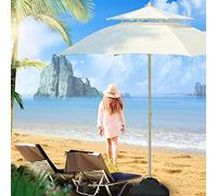 Parasol, Portatile, Ombrello da Giardino da Patio da 2,3 m - Sun Outdoor Sun Shade Cafe Wedding Party Beach Sulli