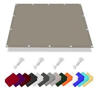 Parasole a vela parasole, 1,2 x 4,2 m, resistente alle intemperie, per esterni, con cordino, design ad angolo retto, resistente all'acqua, per giardino e patio, colore cachi