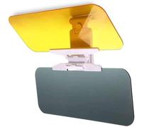 Parasole Antiaffaticamento Auto, 31.3x12cm Scuro/Giallo | Riduce Abbaglio Notturno e Diurno, Lente Gialla per Fari Abbaglianti, Filtro Scuro per Sole Estivo, Fissaggio Veloce su Porta