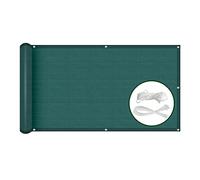 Parasole antivento per balcone, 80 x 155 cm, resistente ai raggi UV, per giardino, terrazza, uso esterno, con occhielli e laccetto verde, ideale per la privacy del patio.