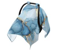 Parasole antivento per passeggino, protegge dal marmo, colore: blu e bianco