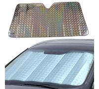 Parasole Auto 140x70cm Pieghevole Protezione UV per Parabrezza, Schermo Solare L-aser Rinforzato Universale per Auto Camion Bus SUV, Riflettente Termico Protezione dal Caldo