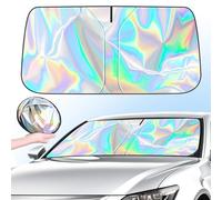 Parasole Auto 145 * 80 cm Pieghevole Ombrello Interno Parabrezza Anteriore Contro i Raggi UV per La Maggior Parte dei Veicoli (L)