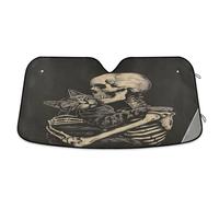 Parasole Auto Cat And Human Skeleton Coprisole Auto Anti UV Copri Parabrezza Adatta Copertura Parabrezza per Interno Travel Camion S