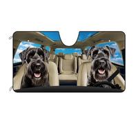 Parasole Auto Giant Schnauzer Dog With Blue Copri Parabrezza M