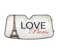 Parasole Auto Love Paris Eiffel Tower Copertura Parabrezza Portabile Copri Parabrezza Pieghevole Coprisole Auto per Camion SUV Travel M