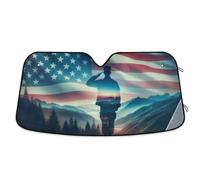 Parasole Auto Military Salute American Flag Coprisole Auto Adatta Copri Parabrezza Anti UV Copertura Parabrezza per SUV Camion Viaggio M