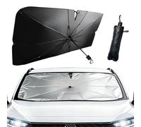 Parasole Auto Parabrezza 140 x 80 cm, Ombrello Parasole Auto, Ombrello Anteriore Parabrezza, Pieghevole Ombrello Universale Auto, Protezione Raggi UV, protezione termica per Auto SUV Camion