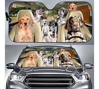 Parasole Auto Parabrezza Anti-UV Parasole per Auto Portabile Copri Parabrezza per Car Universale per SUV Camion Estate Setter Inglese, Cane da Guida per Famiglie L