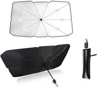 Parasole Auto Parabrezza Interno, Ombrello Parasole Auto Pieghevole, Blocca il 99.9% dei Raggi UV, per Auto, SUV, Camion, Autocarri (140x79cm)