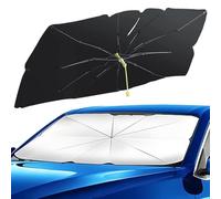 Parasole Auto Parabrezza Interno, Ombrello Pieghevole Anti-UV 145 x 79cm, Copri Proteggi Interni Automobile Universale, Parasole Isolamento Termico Macchina Girevole 360° per Maggior Parte Auto, SUV
