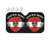 Parasole Auto Parabrezza Portabile Copri Parabrezza per Car Pieghevole Copri Vetro Car Universale per Estate Camion SUV Emblema Dell'Austria Cuore Austriaco S