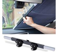 Parasole Auto Parabrezza, Visiera Protezione Solare Parabrezza Automatico Retrattile con Protezione a Ventosa, Tenda con Protezione UV