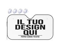 Parasole auto Personalizzato il tuo con Foto text Copri Sole Auto parasole parabrezza Personalizzata la tua LOGO blocca i raggi UV e mantiene il veicolo fresco white 140cm x 76cm
