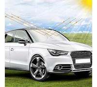 Parasole Auto Pieghevole 67x140 cm con Custodia Riflettente Argento | Protezione Parabrezza Interno dai Raggi UV | Universale Anticalore per Auto SUV Facile da Riporre
