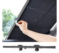 Parasole auto retrattile automatico per parabrezza auto con protezione a ventosa, tenda parasole per parabrezza e lunotto posteriore, per auto, camion, SUV (65 cm)