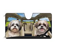 Parasole Auto Shih Tzu Dog In The Flower Copertura Parabrezza S