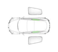 Parasole auto Tendina Parasole In Tessuto Rivestito In Argento Per Tesla Per Model 3 Y 2020-2023, Tendina Parasole Per La Privacy Dei Finestrini Laterali Tendine Parasole(2PCS Rear Y)