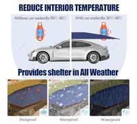 Parasole Automatico per Auto, Ombrellone per Auto con Telecomando, Riparo Portatile Pieghevole per Sole E Intemperie, Scudi Protettivi per Neve, Gelo, Grandine Blue-4.2m