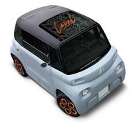 Parasole compatibile con Citroen AMI - Rappresenta 01 (arancione) - Speciale tetto in vetro. Vinile micro-perforato. Attenua l'abbagliamento del sole senza ostacolare la visibilità
