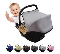 Parasole compatibile con Maxi Cosi Cabrio Fix (grigio chiaro) | Per ovetto, protezione solare, protezione UV 50+, durevole e resistente + imbottitura per cintura inclusa