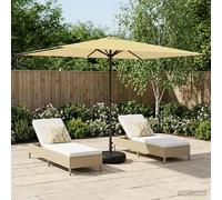 vidaXL Parasole da Giardino con Base 200 x 300 cm Poliestere