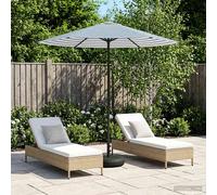 vidaXL Parasole da Giardino con Base 230 x 230 cm Poliestere