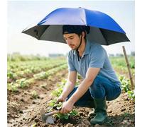 Parasole da montare sulla testa di dimensioni extra large, cappello ombrello da montare sulla testa, ombrello da pesca per protezione solare e ombreggiatura, cappello da tè con ampia tesa per la prote