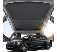Parasole da tetto per Tesla Model S 2017-2021, Tenda parasole pieghevole in vetro con isolamento termico Nano-Crystal, anti-UV e anti-abbassamento,Black