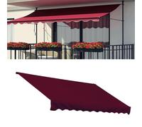 Parasole di ricambio impermeabile di alta qualità, resistente ai raggi UV, 180 g/m², tessuto 100% poliestere, rosso, 285 cm, ideale per patio esterno e uso