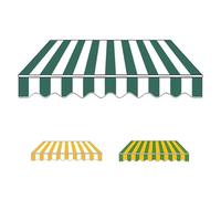 Parasole di ricambio per esterni, in tela resistente, copertura per terrazza, balcone, cortile, finestra, porta, verde (3,5 x/3,7 x 3 m)