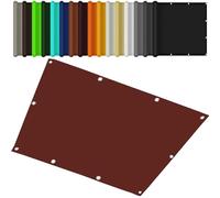 Parasole impermeabile per balcone, 190 x 230 cm, in poliestere resistente, con corde di fissaggio, per esterni, ideale per campeggio, terrazza, piscina, colore rosso ruggine