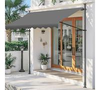 Parasole manuale retrattile resistente ai raggi UV e impermeabile, facile installazione per patio, giardino e bar, migliora il comfort e lo stile all'aperto perfetto per la protezione solare