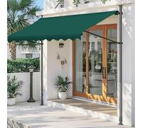 Parasole manuale retrattile resistente ai raggi UV e impermeabile, facile installazione, perfetto per patio, giardino, bar e spazi esterni, migliora la tua esperienza all'aperto