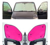 Parasole Parabrezza Auto Parasole Interno Compatibile con Man TGE (2019- Date)(Set Completo + Porte della Stalla) Dorso Rosa,Reversibile e Termico