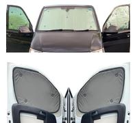Parasole Parabrezza Auto Parasole Interno Compatibile con Renault Trafic Sport (2014- Date)(Set Completo Lwb + Portellone Posteriore) Dorso Verde Kaki,Reversibile e Termico