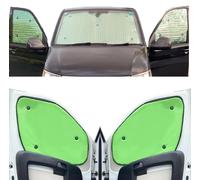 Parasole Parabrezza Auto Parasole Interno Compatibile con VW T2 Transporter (1967-1979)(Set Anteriore) Dorso Lime,Reversibile e Termico