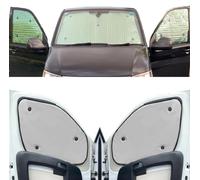 Parasole Parabrezza Auto Parasole Interno Compatibile con VW T25 Transporter (1979-1991)(Set Completo + Portellone Posteriore) Dorso Grigio Chiaro,Reversibile e Termico