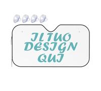 Parasole parabrezza auto Personalizzato il tuo con Foto Testo parasole auto esterno Personalizzata la tua LOGO copri sole auto blocca i raggi UV e mantiene il veicolo fresco white 140cm x 76cm