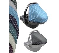 Parasole parasole, parasole per ovetto, compatibile con Maxi Cosi Pebble Gruppo 0+ (stelle turchese)
