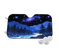 Parasole per auto con motivo Fantasy Galaxy Landscape, parasole pieghevole per veicoli, 27,5×51,2 pollici