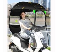 parasole per auto elettriche， regalo per la festa Telo copriauto trasparente for auto elettrica, scooter elettrico, protezione da sole, pioggia e vento(Black,B)