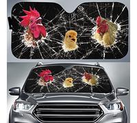 Parasole per Auto Impermeabile Copri Vetro Car Anti-UV Copri Parabrezza per Car Universale per Camion SUV Estate Crepa nel Finestrino del Pollo alla Guida M