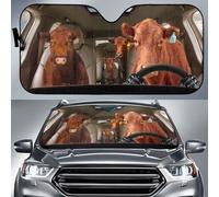 Parasole per Auto Impermeabile Copri Vetro Car Anti-UV Copri Parabrezza per Car Universale per Estate Camion SUV Guida di Una Famiglia di Bovini Red Angus L