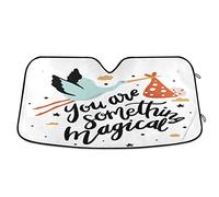 Parasole per Auto Impermeabile Copri Vetro Car Portabile Copri Parabrezza per Car Universale per SUV Estate Camion Citazione sulla Stampa Artistica: Sei Qualcosa di Magico M