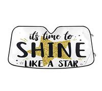 Parasole per Auto Pieghevole Copri Vetro Car Anti-UV Copri Parabrezza per Car Universale per Estate Camion SUV È Tempo di Brillare Come Una Stella - Sparking Star S