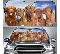 Parasole per Auto Pieghevole Copri Vetro Car Anti-UV Parasole Auto Parabrezza Universale per Camion SUV Estate Divertente Famiglia di Cani Dogue De Bordeaux Blue Sky L