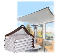 Parasole per auto, protezione UV al 99%, traspirante, in tessuto con alluminio riflettente per esterni, per cortili e cani (2 x 12 m)