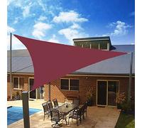 Parasole per balcone, 3 x 3 x 4 m, blocca il 98% dei raggi UV, resistente alle intemperie, con corde di fissaggio, protezione dal vento per giardino e patio, colore: rosso scuro